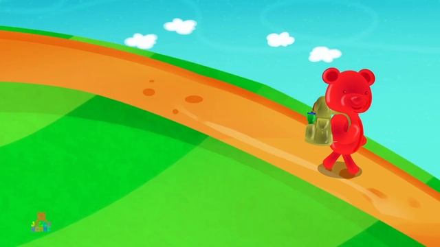 Bear Went Over The Mountain, Jelly Bears Nursery Rhyme And Song For Kids смотреть онлайн