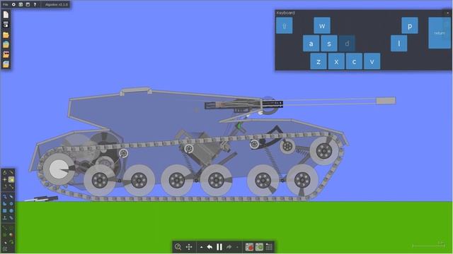 [Algodoo] Tank with Auto loading Gun & Spring Engine смотреть онлайн