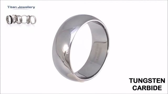 Men's Tungsten Carbide Wedding Ring - 8mm wide смотреть онлайн