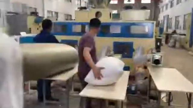 ZXJ-919-A Pillow filling machine mix with foam or latex or goose down feather or sponge смотреть онлайн