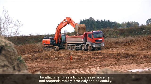Hitachi ZX350LC-6 excels on highway project смотреть онлайн