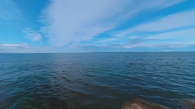 Sandstone cliff / cave located nearby Suurupi Lighthouse front, Estonia смотреть онлайн