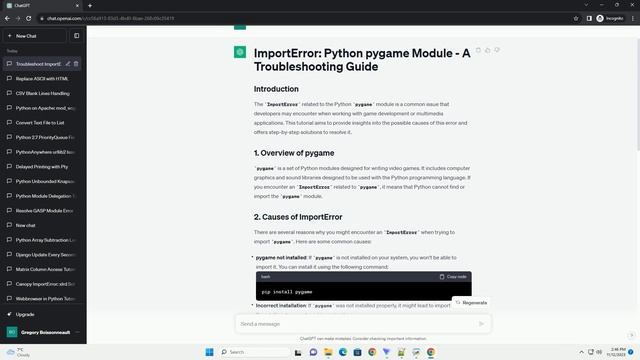 ImportError Python pygame module смотреть онлайн
