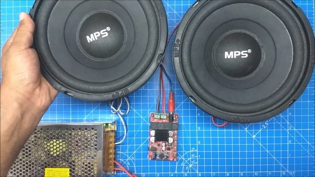 SANWU tda7492 50+50 watt amplifier with 8 inch subwoofer смотреть онлайн