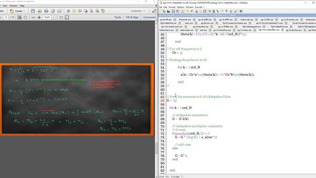 DSP SCILAB 10: IIR FILTER DESIGN USING CHEBYSHEV APPROXIMATION