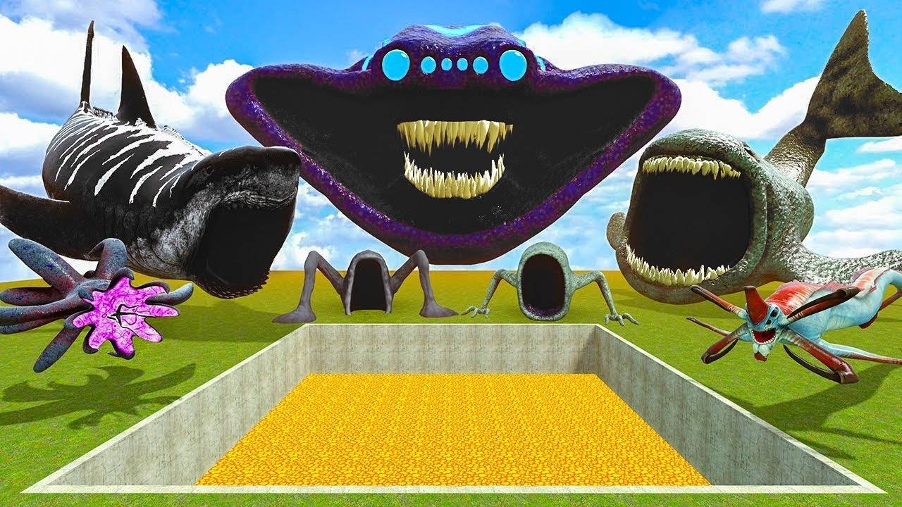 ЭЛЬ ГРАН МАЙЯ БЛУП МЕГАЛОДОН ПОЖИРАТЕЛЬ МОРСКИЕ МОНСТРЫ ЯМА ИЗ ЛАВЫ Sea Monsters Lava Garry's Mod смотреть онлайн