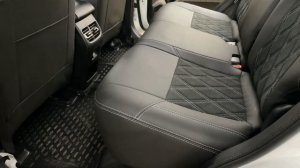 Чехлы на сидения Haval M6 с алькантарой и ромбами