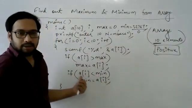Find out Max & Min from 1-D Array in C language | C Programming Video Tutorials Series смотреть онлайн
