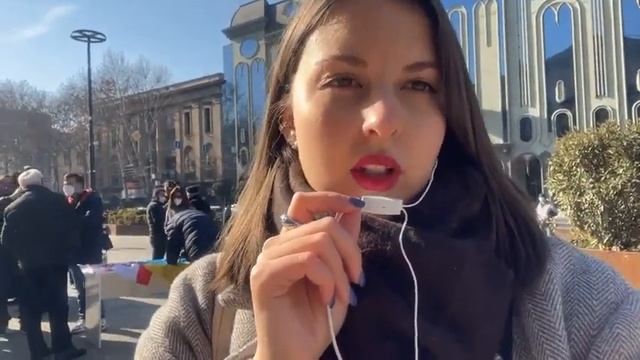 В Тбилиси прошла акция в поддержку Украины смотреть онлайн