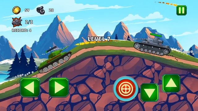 Tank Attack 5 - Gameplay Part 1 Levels 1-8 Tank 2D (iOS, Android Gameplay) смотреть онлайн