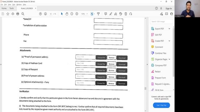 DIR 3 KYC Web-based form in Version 3 of MCA | New notification dated 29/08/2022 | Version 3 of MCA смотреть онлайн