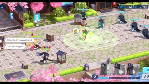 Blue Archive Cherry Blossom Grounds Building 3 Gameplay