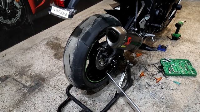 Installing Full System Akrapovic On My New Superbike Kawasaki ZX10r смотреть онлайн