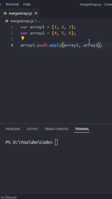 MERGE ARRAYS IN JS #shorts #javascript #nodejs смотреть онлайн