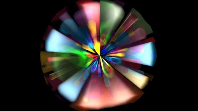 Colorful neon circle 3d shapes animation background in P3D v2.0.f7 смотреть онлайн