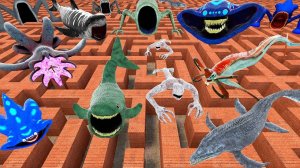 ЭЛЬ ГРАН МАЙЯ БЛУП МЕГАЛОДОН ПОЖИРАТЕЛЬ МОРСКИЕ МОНСТРЫ В БОЛЬШОМ ЛАБИРИНТЕ Sea Monsters Garry's Mod