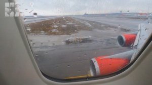 Полет из Москвы (Шереметьево) в Сочи (Адлер) на двухэтажном гиганте Боинг 747-400. Часть 1 - Взлет