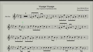Desireless - Voyage Voyage - Ноты для саксофона альт клубная версия для саксофонистов