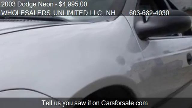 2003 Dodge Neon SE - for sale in Auburn, NH 03032 смотреть онлайн