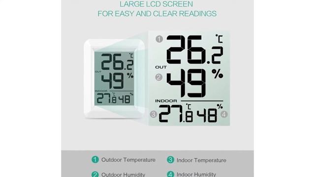 Mini Remote Thermometer Digital Lcd Temperature Thermometer Home смотреть онлайн
