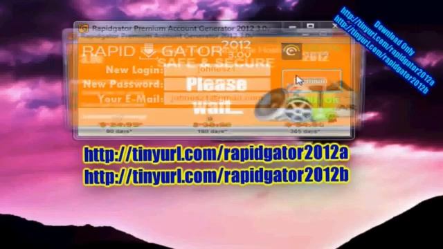 Rapidgator Premium Account Generator November 2012 Updated