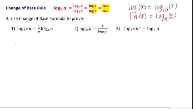Topic 1 Use Change of Base Formula to Prove смотреть онлайн