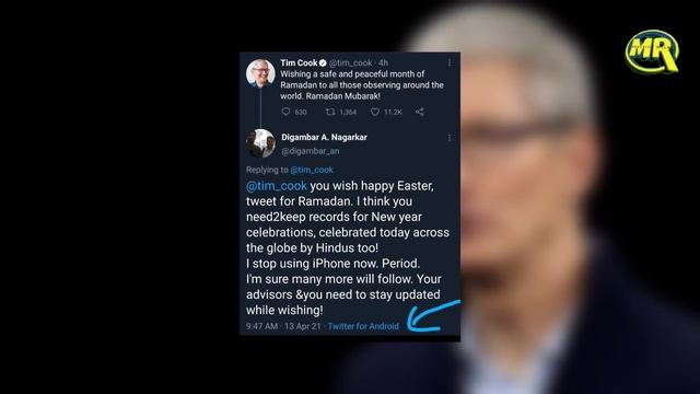 Apple CEO Wish Muslims on Ramadan, Hindu Got Angry| हिन्दू हुए एप्पल के रमदान मुबारक ट्वीट पर गुस्स смотреть онлайн