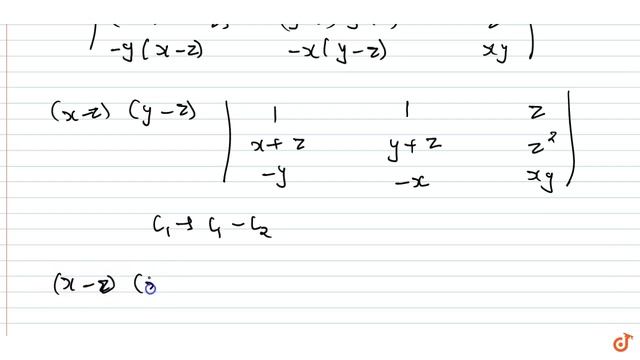 factorise: `|[x,y,z],[x^2,y^2,z^2],[yz,zx,xy]|` смотреть онлайн