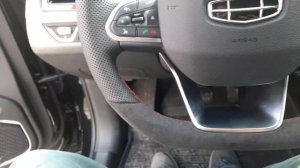 Geely Tugella Перетяжка руля и ручки акпп Джили Тугелла/ в алькантару с псевдоперфорацией наппа.