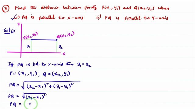 STRAIGHT LINES || FIND THE DISTANCE BETWEEN PQ IF PQ IS PARALLEL TO X AXIS || PQ IS PARALLEL TO Y смотреть онлайн