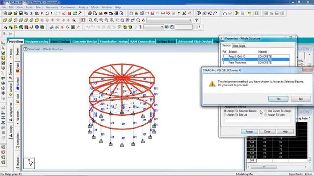 STAAD Pro Tutorials - Analysis & Design of RCC Circular Water Tank Type-1 ( Day 26) смотреть онлайн