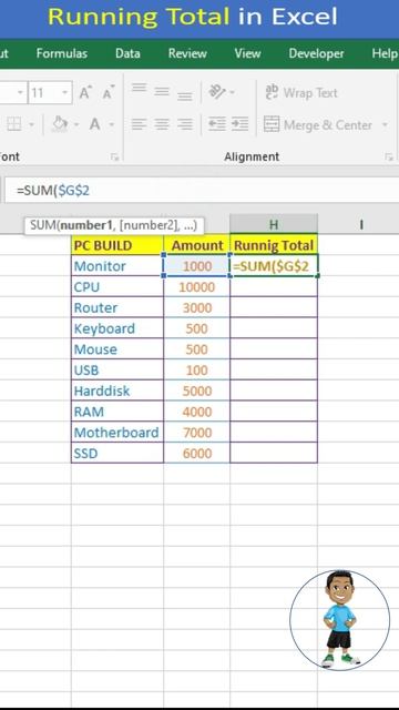 Running Total in Excel #excel #exceltips #exceltutorial #msexcel #microsoftexcel #developer #shorts смотреть онлайн