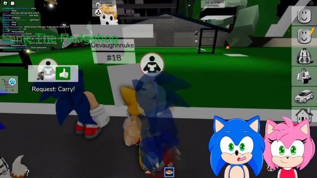 Sonic and Amy play ROBLOX BROOKHAVEN RP смотреть онлайн