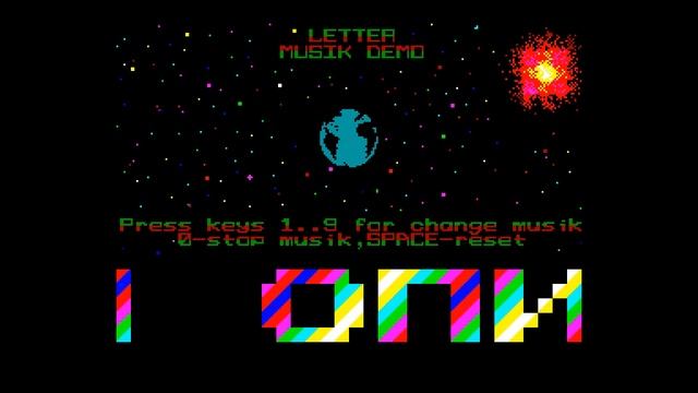 Letter Musik Demo - Starsoft [#zx spectrum AY Music Demo] смотреть онлайн