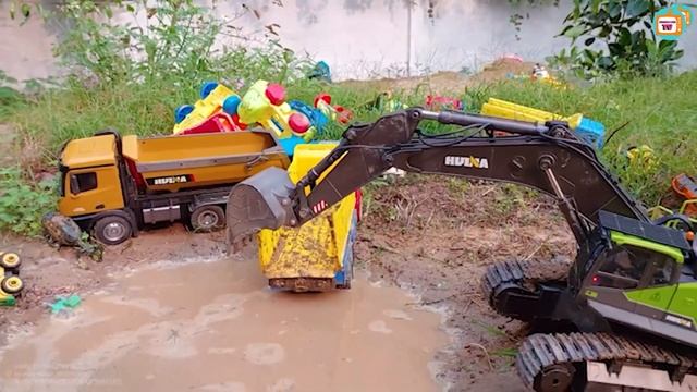 Excavators, toy vehicles, fire trucks, remote control excavators, toy vehicles, xe xúc,xe chở rác смотреть онлайн