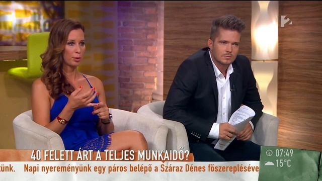 Demczak Zsuzsa - TV2 MOKKA HD - 11.08.2016 - Blue Mini Dress & Heels смотреть онлайн