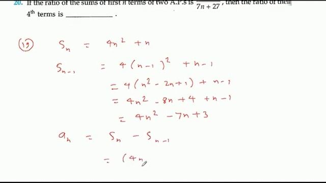 If S_{n}=n(4n+1) Is The Sum Of N Terms Of An A.P., Then Its Common Difference Is _______.