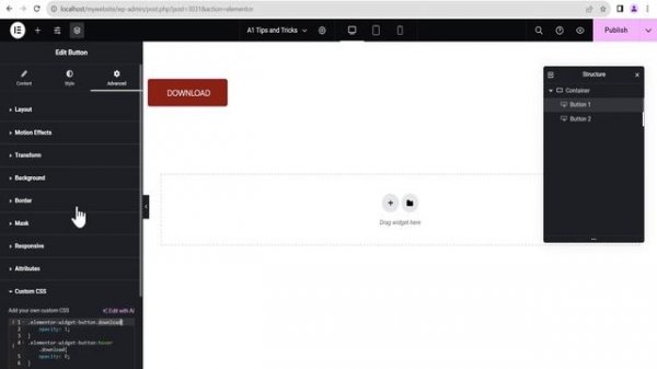 How to Change Button Text/Color on Hover in Elementor | CSS Tips and Tricks 2024
