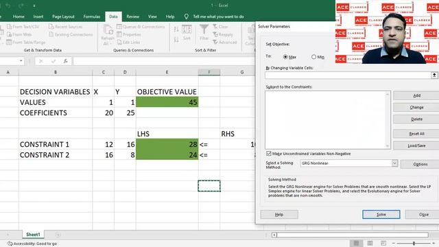 LPP SIMPLEX USING EXCEL смотреть онлайн