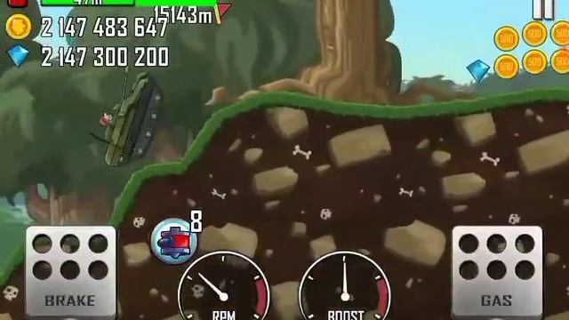 Hill Climb Racing : Tank & Jungle 20000 m смотреть онлайн