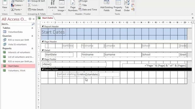 Function Min in Report Footer; formatting the date смотреть онлайн