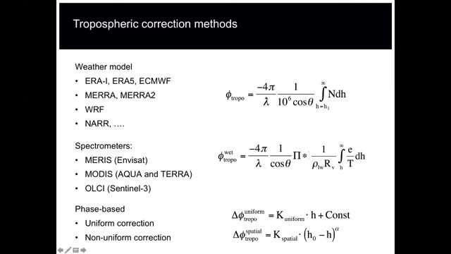 Tropospheric Correction Methods for InSAR смотреть онлайн