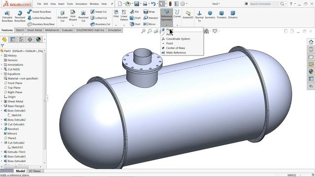 SolidWorks Tutorial Design of tank смотреть онлайн