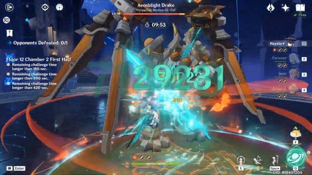 Flr. 12 Chamber 2 First Half Speed Run (Hyper Scara Team) - 13 Secs | Genshin Impact смотреть онлайн