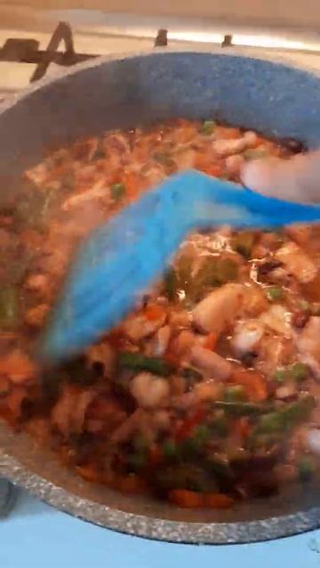 Вкусная еда. Полезная еда. ПП. Овощи с морским коктейлем. Ужин. Полезный ужин. Ужин на двоих. Диета смотреть онлайн