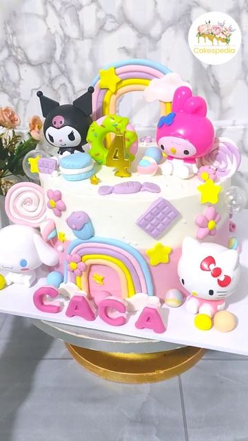 Sanrio Kuromi Melody Cinnamonroll & Hello Kitty Birthday Cake Ideas #cake #shorts #short #sanrio смотреть онлайн