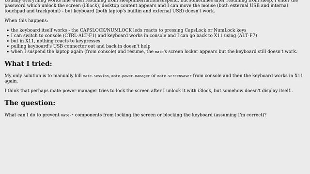 Unix & Linux: Keyboard doesn't work in X11 after resuming from sleep/suspend смотреть онлайн
