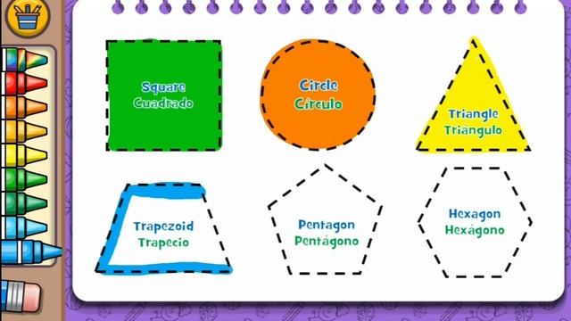 Learn Maths Shape and color names | Fill Colors in shape | Learn to color in shapes смотреть онлайн