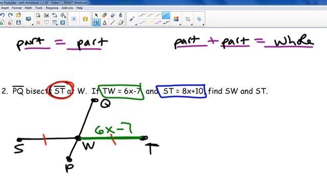 Segment Addition Postulate (with homework 1.2/3 B) смотреть онлайн