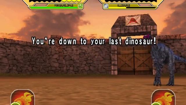 Dinosaur King - 恐竜キング The Alpha Fortress Alioramus & Dacentrurus gameplay (hard) смотреть онлайн